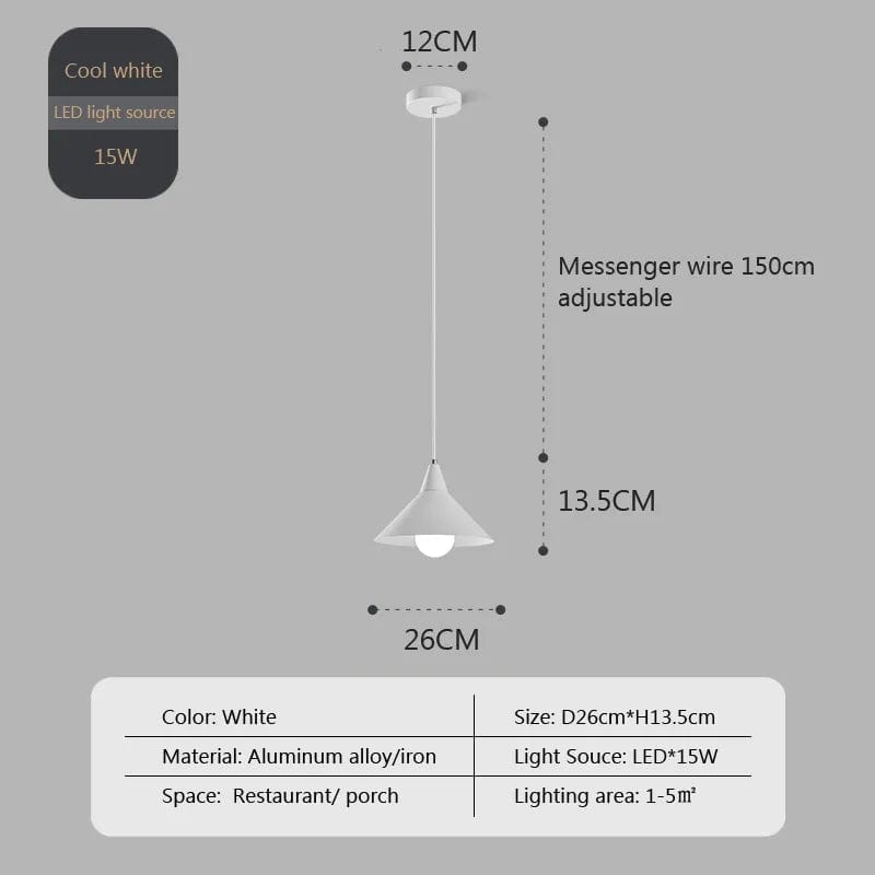 Suspension nordique en bois - Élégance minimaliste | Marco Lucetti W C15W / Blanc froid