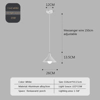 Suspension nordique en bois - Élégance minimaliste | Marco Lucetti W C15W / Blanc froid