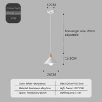 Suspension nordique en bois - Élégance minimaliste | Marco Lucetti WB T15W / Blanc froid