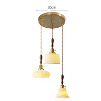 Suspension nordique en bois et céramique | Marco Lucetti Céramique 12 / 4W (MAX 100W)