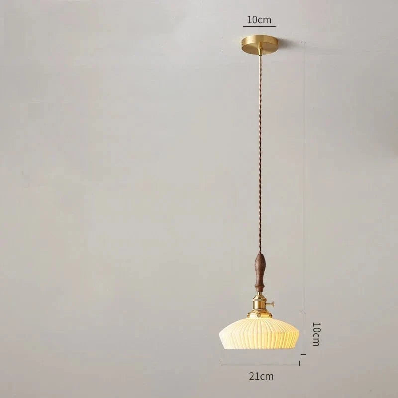 Suspension nordique en bois et céramique | Marco Lucetti Céramique 2 / 4W (MAX 100W)