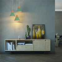 Suspension nordique en bois et métal - Vert éclatant | Marco Lucetti