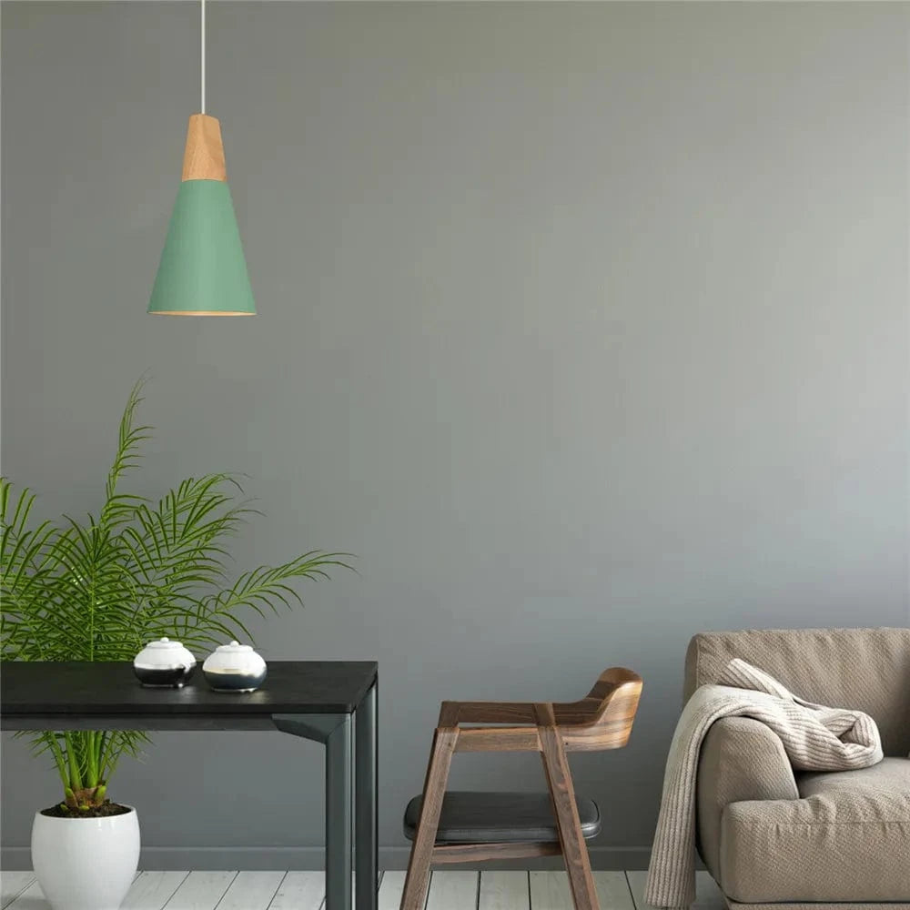 Suspension nordique en bois et métal - Vert éclatant | Marco Lucetti