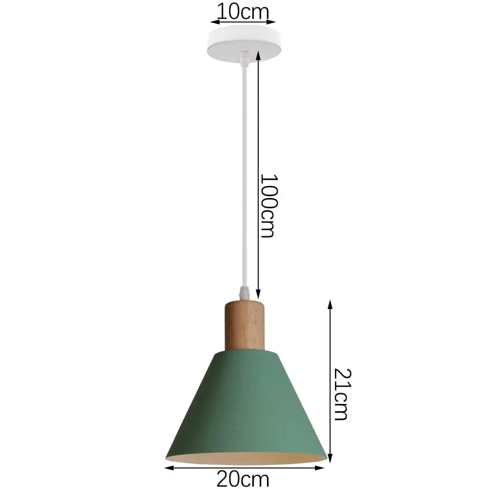 Suspension nordique en bois et métal - Vert éclatant | Marco Lucetti 5