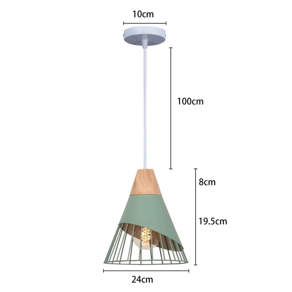 Suspension nordique en bois et métal - Vert éclatant | Marco Lucetti Dix