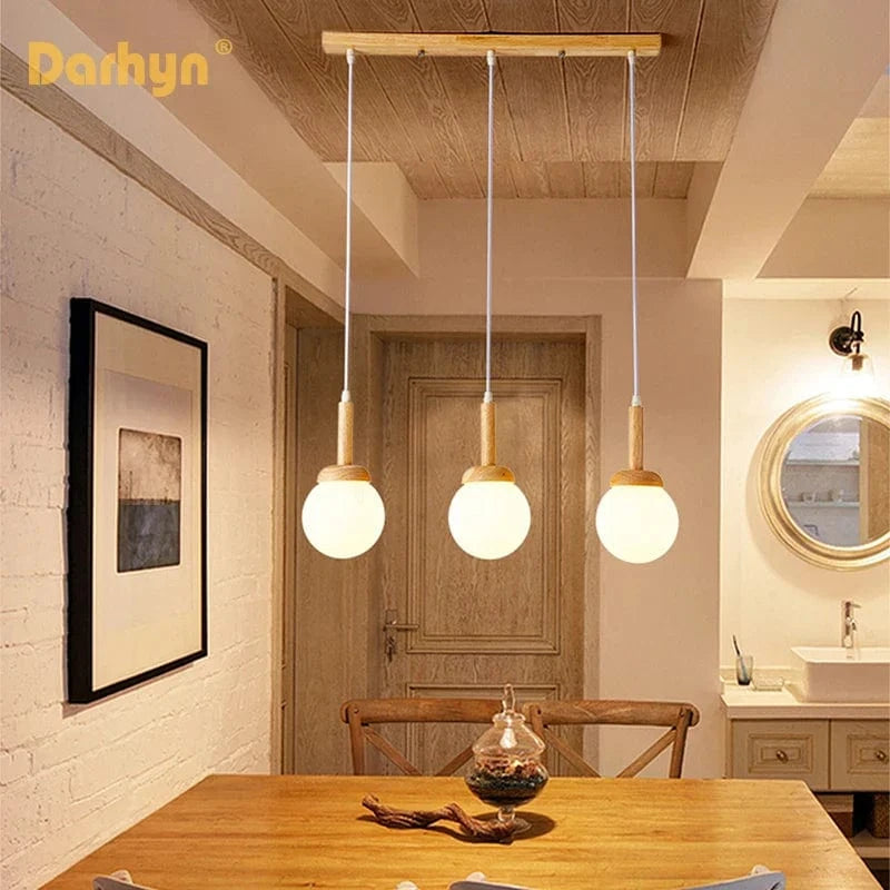 Suspension nordique en bois et verre | Marco Lucetti