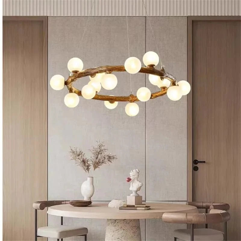 Suspension Nordique en Bois « Laiteux Personality Ring » | Marco Lucetti