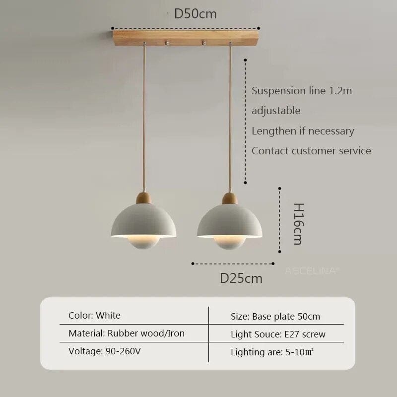 Suspension nordique en bois. | Marco Lucetti 2Blanc / Lumière blanche