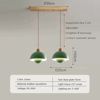 Suspension nordique en bois. | Marco Lucetti 2Vert / Lumière blanche