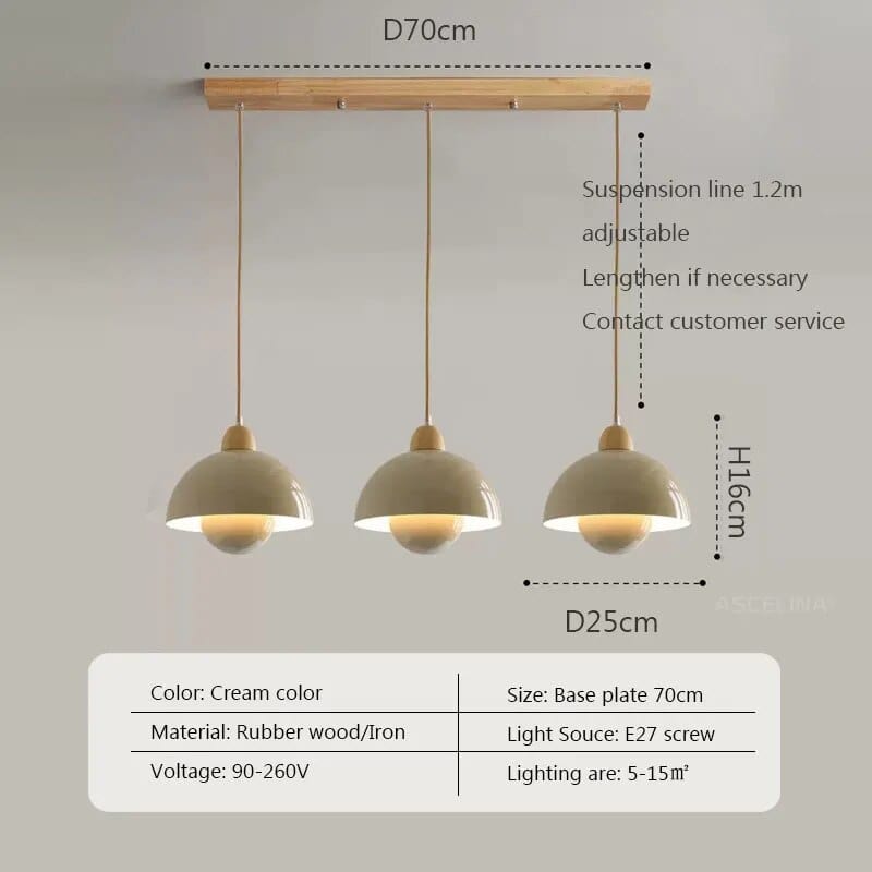 Suspension nordique en bois. | Marco Lucetti 3Crémeux / Lumière blanche