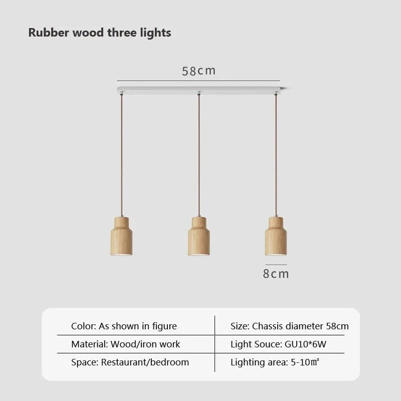 Suspension Nordique en Bois Massif de Luxe | Marco Lucetti Caoutchouc WTL / Blanc froid