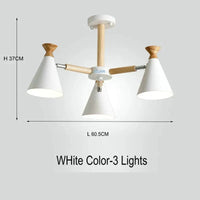 Suspension nordique en bois naturel | Marco Lucetti 3 lumières blanches