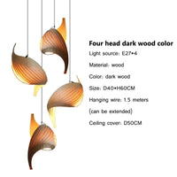 Suspension nordique en bois naturel | Marco Lucetti Sombre 4 / Blanc froid