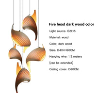 Suspension nordique en bois naturel | Marco Lucetti Sombre 5 / Blanc froid