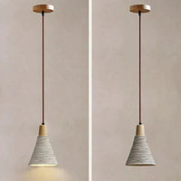 Suspension nordique en ciment et bois massif pour chambre, salon, restaurant, bureau, hôtel et café | Marco Lucetti