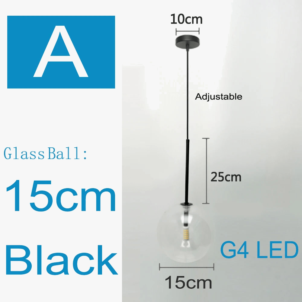 Suspension nordique en verre clair - Style Moderne | Marco Lucetti