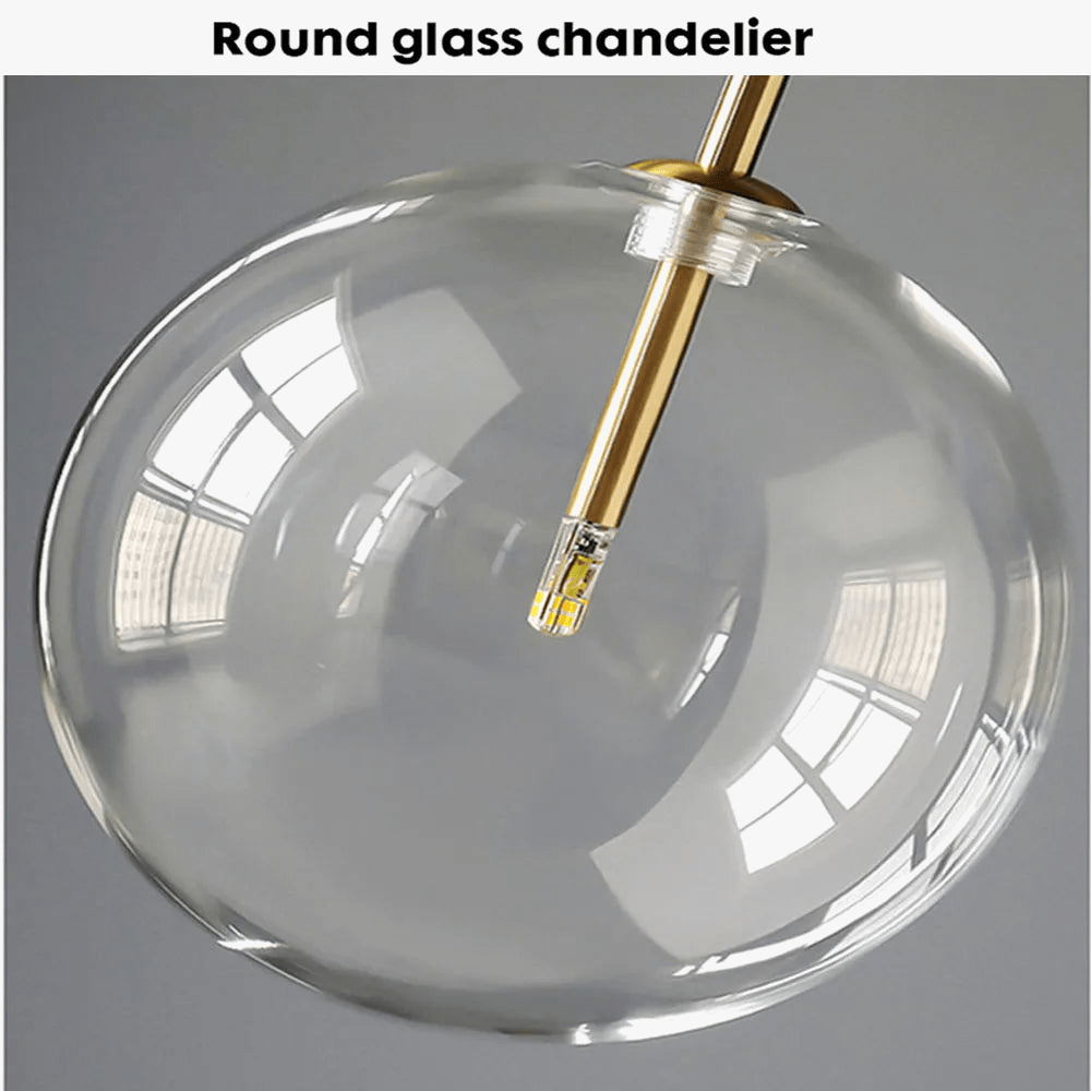Suspension nordique en verre clair - Style Moderne | Marco Lucetti