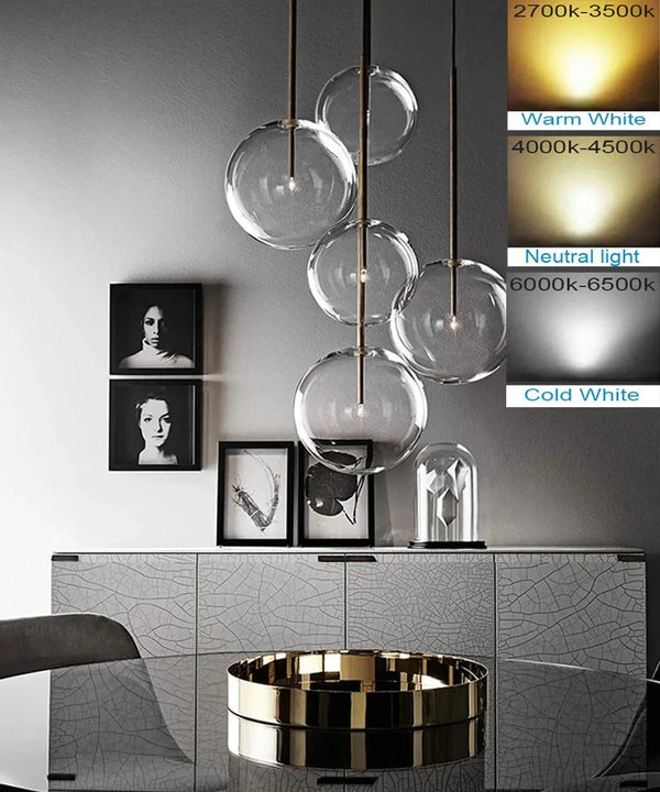 Suspension nordique en verre clair - Style Moderne | Marco Lucetti