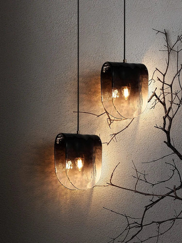 Suspension nordique en verre design nordiclight curved | Marco Lucetti