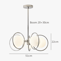Suspension nordique en verre et fer noir | Marco Lucetti