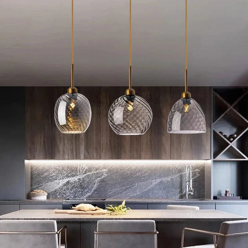 Suspension Nordique en Verre Fumé pour Éclairage Intérieur | Marco Lucetti