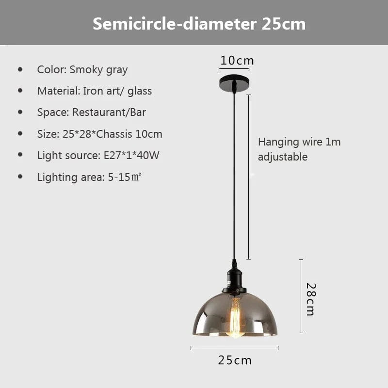 Suspension nordique en verre pour cuisine et restaurant | Marco Lucetti 1B / Lumière blanche