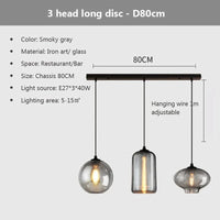 Suspension nordique en verre pour cuisine et restaurant | Marco Lucetti 3F / Lumière blanche