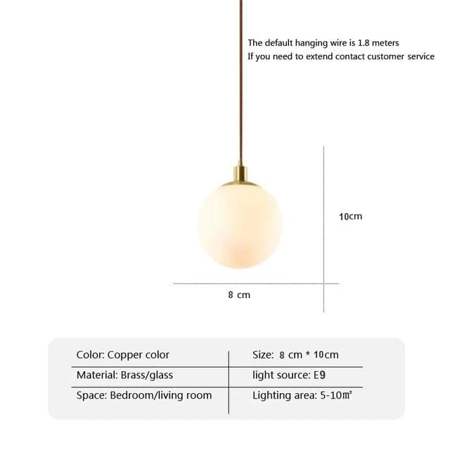 Suspension nordique en verre premium | Marco Lucetti 8CM / Sans ampoule / CHINE