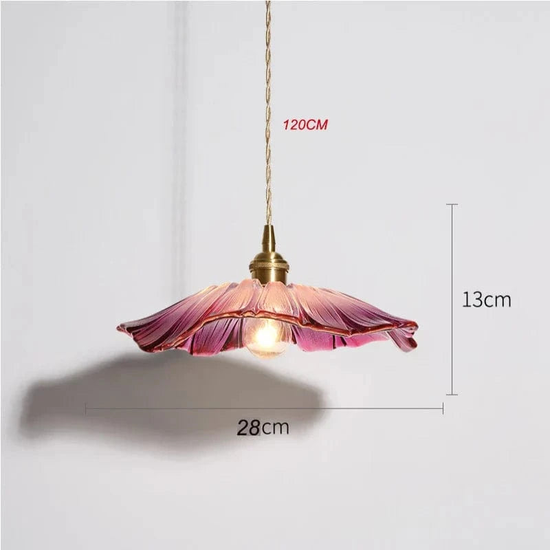 Suspension nordique et japonaise en laiton pour une ambiance raffinée | Marco Lucetti Verre violet-A / Blanc froid