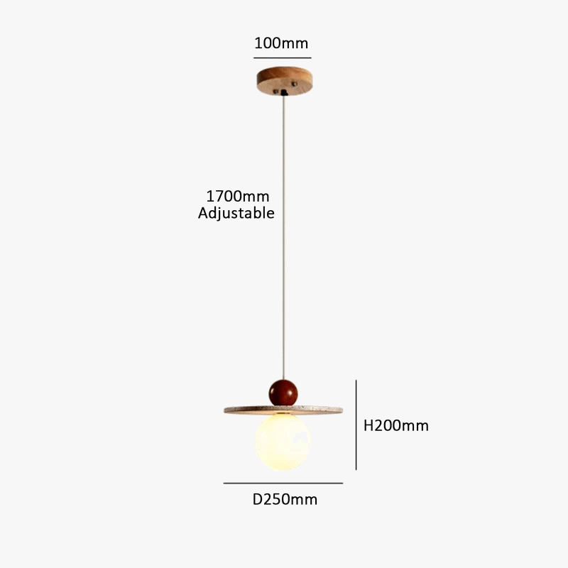 Suspension Nordique LED Chevet - Style Rétro Médiéval - Concepteur Niche Crème - Restaurant & Bar Art | Marco Lucetti