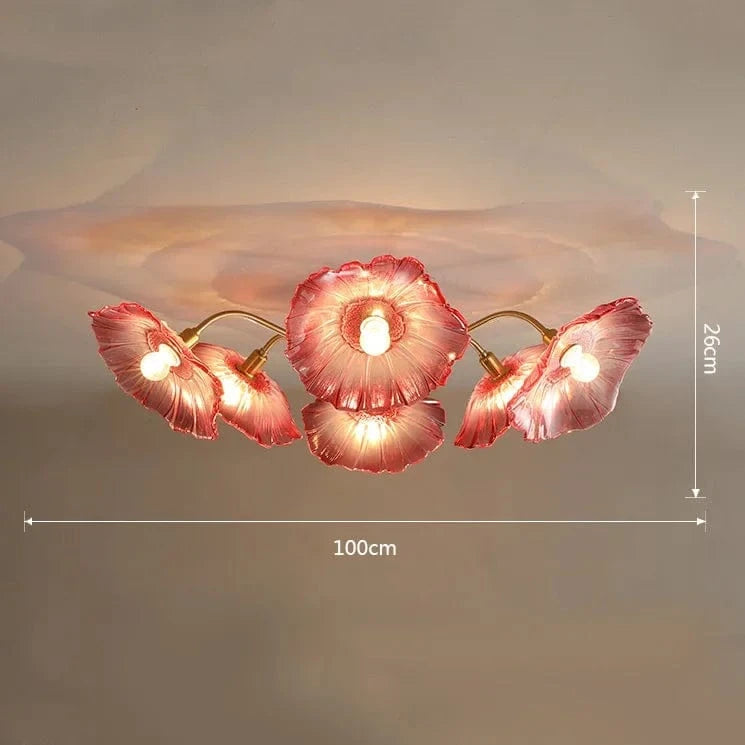 Suspension Nordique LED Design pour Restaurant et Café | Marco Lucetti 6têtes rouge C