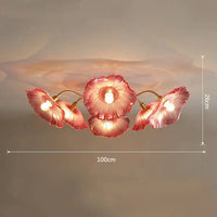 Suspension Nordique LED Design pour Restaurant et Café | Marco Lucetti 6têtes rouge C