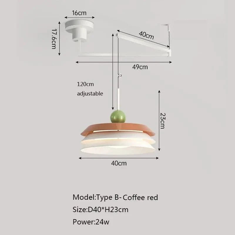 Suspension nordique LED Eclat Maison | Marco Lucetti B Café rouge