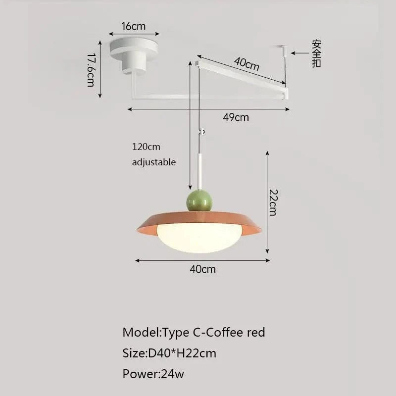 Suspension nordique LED Eclat Maison | Marco Lucetti C Café rouge