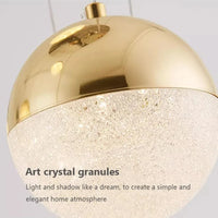 Suspension nordique LED en demi-boule acrylique simplifiée | Marco Lucetti