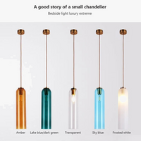 Suspension nordique en verre avec LED