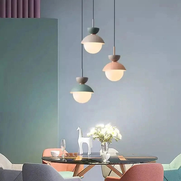 Suspension Nordique LED Macaron Créative Pour Chambre Chevet Salon Design Moderne Minimaliste – Décoration Intérieure Maison | Marco Lucetti