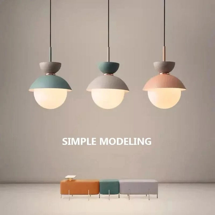 Suspension Nordique LED Macaron Créative Pour Chambre Chevet Salon Design Moderne Minimaliste – Décoration Intérieure Maison | Marco Lucetti
