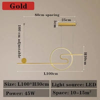Suspension Nordique LED Réglable pour Hôtel de Luxe | Marco Lucetti Or