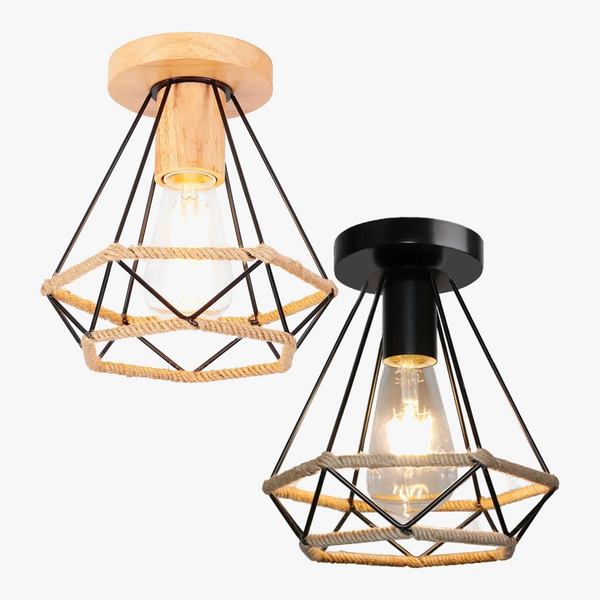 Suspension Nordique Lustre Industriel Vintage - Éclairage Rétro