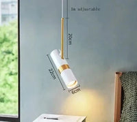 Suspension Nordique Luxe Moderne - Cylindrique Design | Marco Lucetti Blanc / Blanc froid