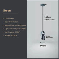 Suspension Nordique Macaron LED pour Chambre Salon Étude Chevet Salle À Manger | Marco Lucetti PL444 Bleu / Blanc froid