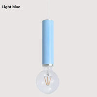 Suspension Nordique Macaron Simple pour Chambre et Cuisine | Marco Lucetti Bleu clair / Dia4.5x10CM / LED G80 blanc froid