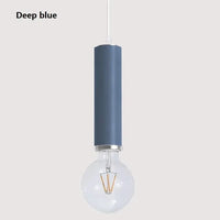 Suspension Nordique Macaron Simple pour Chambre et Cuisine | Marco Lucetti Bleu / Dia4.5x10CM / LED G80 blanc froid
