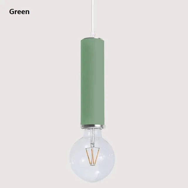 Suspension Nordique Macaron Simple pour Chambre et Cuisine | Marco Lucetti Vert / Dia4.5x10CM / LED G80 blanc froid