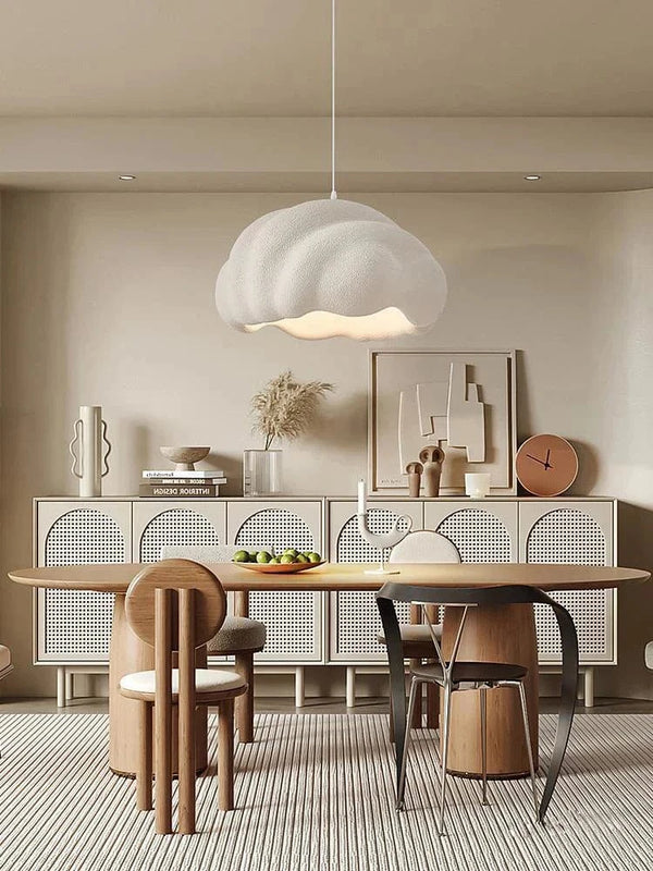 Suspension Nordique Minimaliste Créatif Nuage Wabi Sabi Crème Style LED Lustre Restaurant Bar Décor à la Maison Lampe Salle à Manger Lumières | Marco Lucetti
