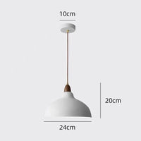 Suspension nordique minimaliste Noir & Blanc en métal | Marco Lucetti Blanc D24cm