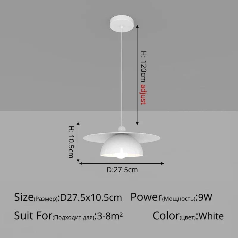 Suspension nordique minimaliste pour bar et café | Marco Lucetti A Blanc D27x10cm 9W / Blanc froid