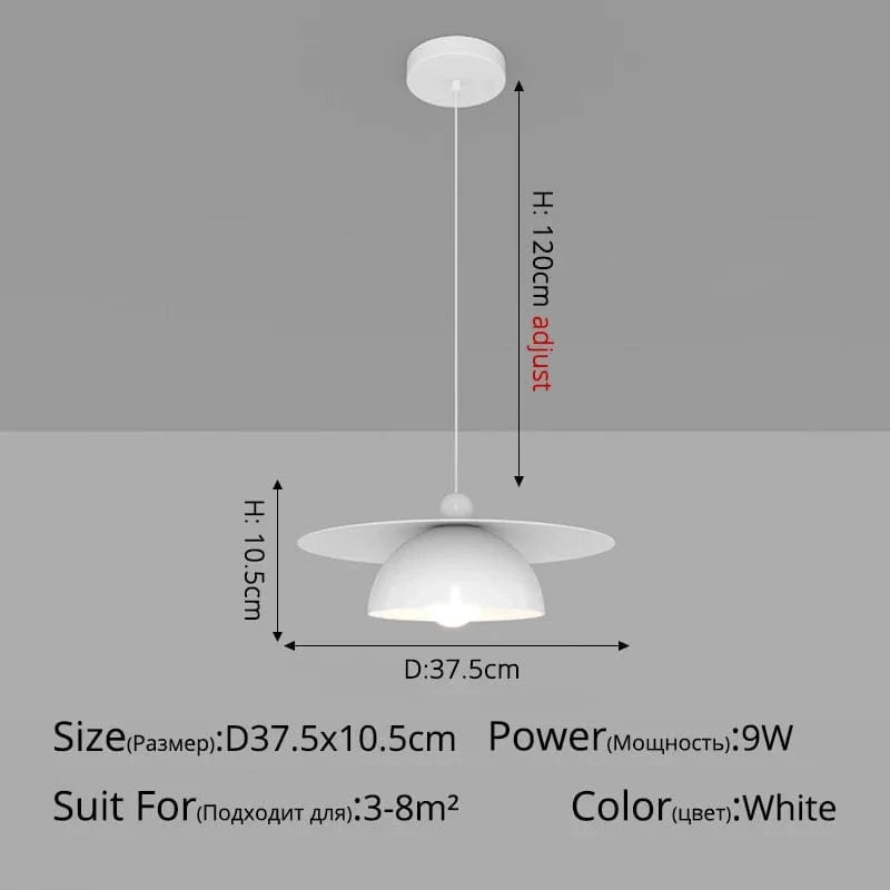Suspension nordique minimaliste pour bar et café | Marco Lucetti A Blanc D37x10cm 9W / Blanc froid