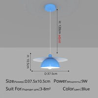 Suspension nordique minimaliste pour bar et café | Marco Lucetti A Bleu D37x10cm 9W / Blanc froid